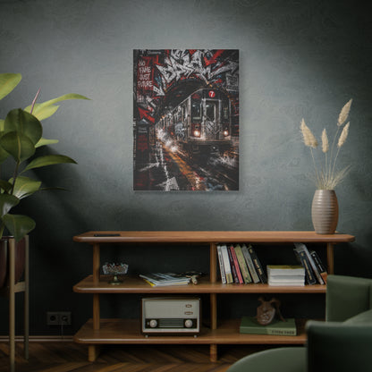 Graffiti Subway Train Chaos Street Wall Art & Canvas Print