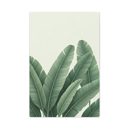 Tropical Banana Leaves Minimal Botanical Wall Art & Canvas Prints