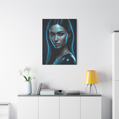 Midnight Blue Gaze Portrait Wall Art & Canvas Prints
