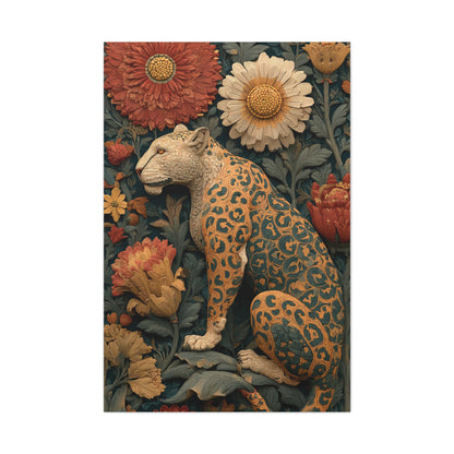 Talavera Jaguar Folk Pattern Wall Art & Canvas Print