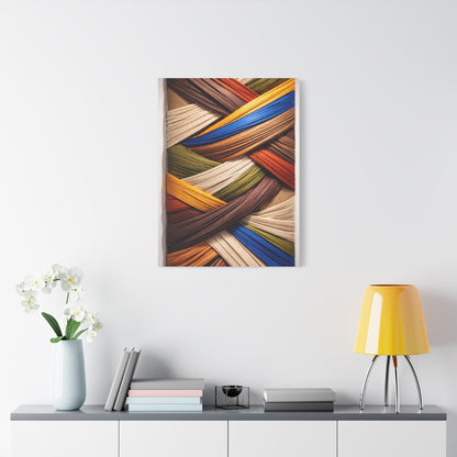 Dimensional Wrapped Fabric Bands Wall Art & Canvas Print