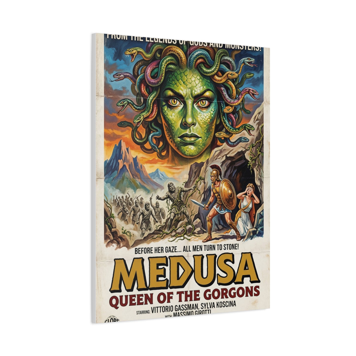Greek Mythology Medusa Movie Poster Wall Art & Canvas Print