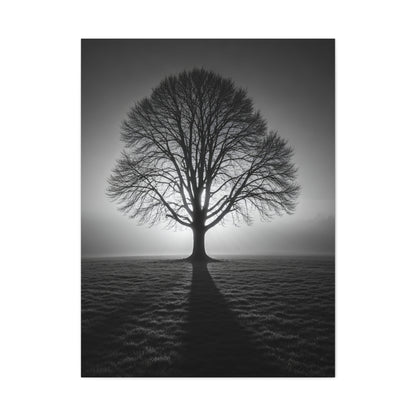 Lone Tree Silhouette Dawn Wall Art & Canvas Prints