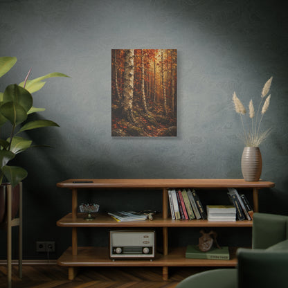 Autumn Birch Forest Painterly Path Trees Wall Art & Canvas Print