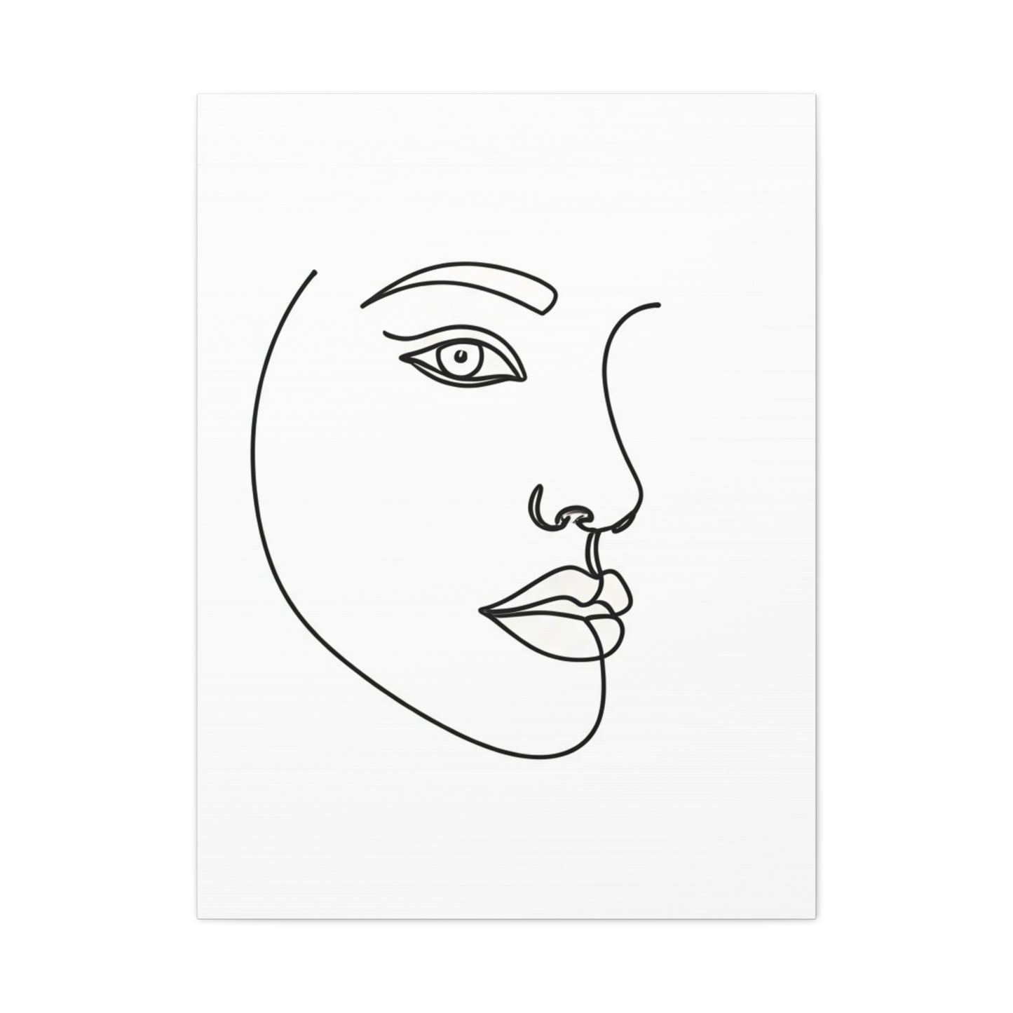Minimal Line Face Wall Art & Canvas Prints