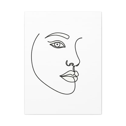 Minimal Line Face Wall Art & Canvas Prints