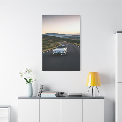 Toyota GR Supra Sunrise Scenic Road Wall Art & Canvas Prints