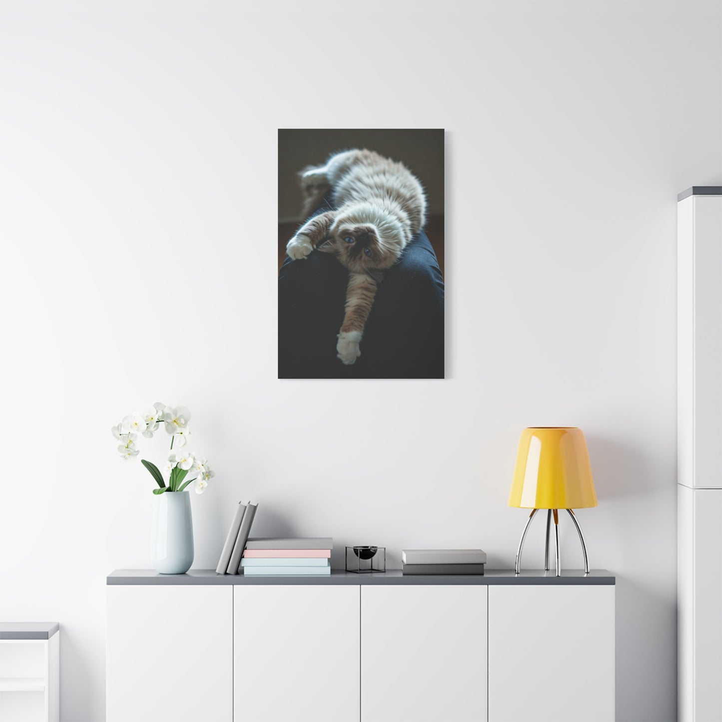 Serene Blue-Eyed Cat Wall Art & Canvas Prints