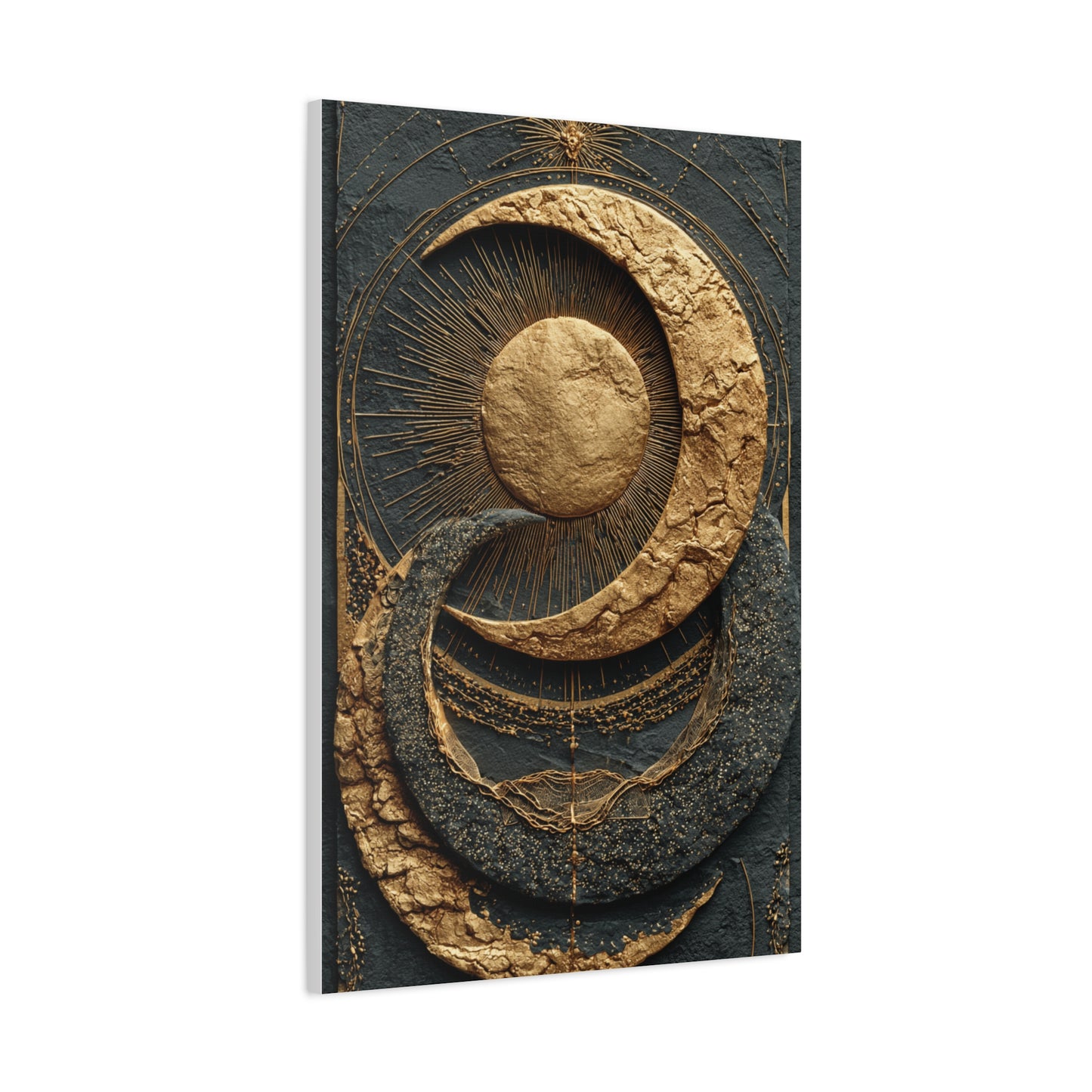 Celestial Gold Eclipse Wall Art & Canvas Print