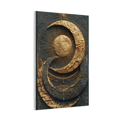 Celestial Gold Eclipse Wall Art & Canvas Print