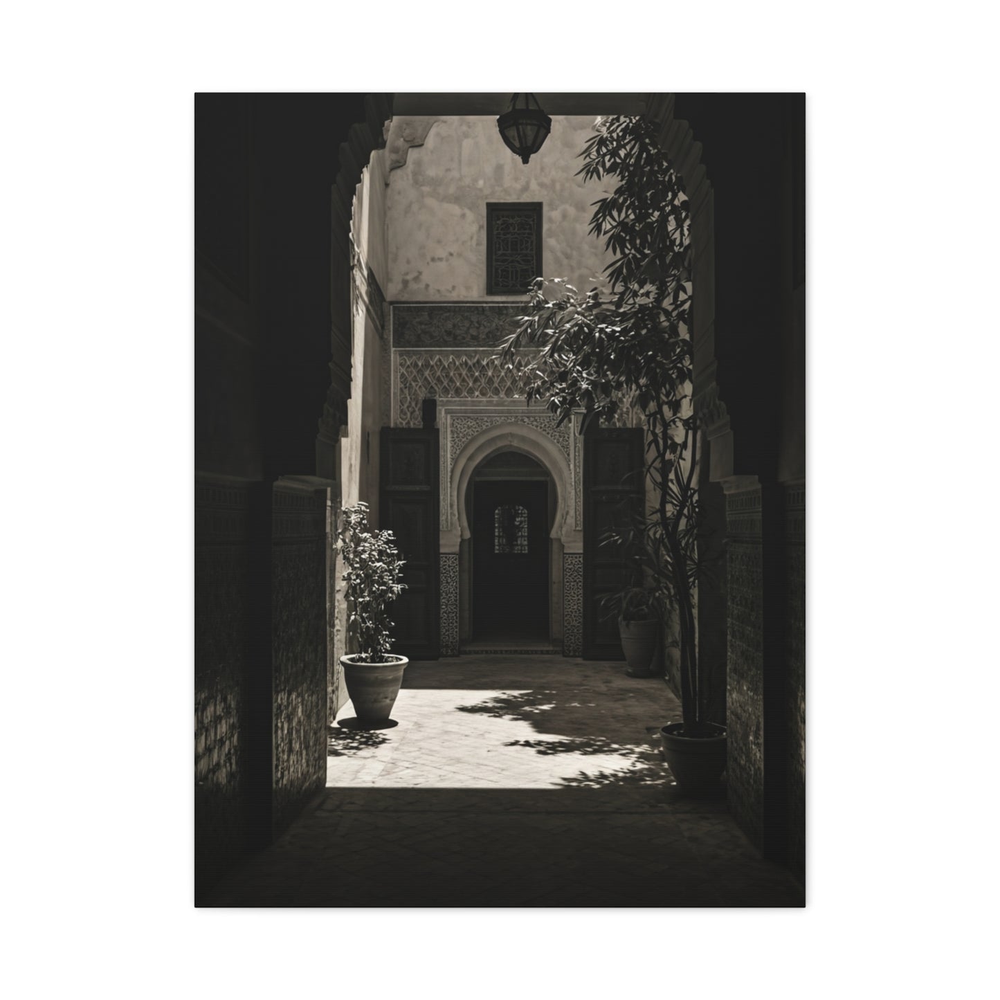 Moorish Courtyard Archway Light Wall Art & Canvas Prints