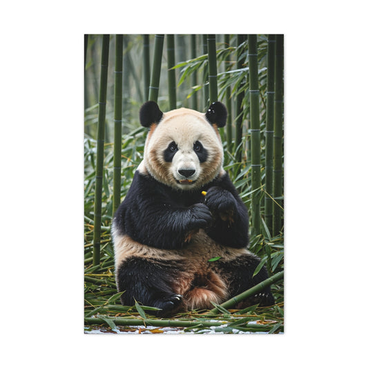 Gentle Panda Among Bamboo Wall Art & Canvas Prints