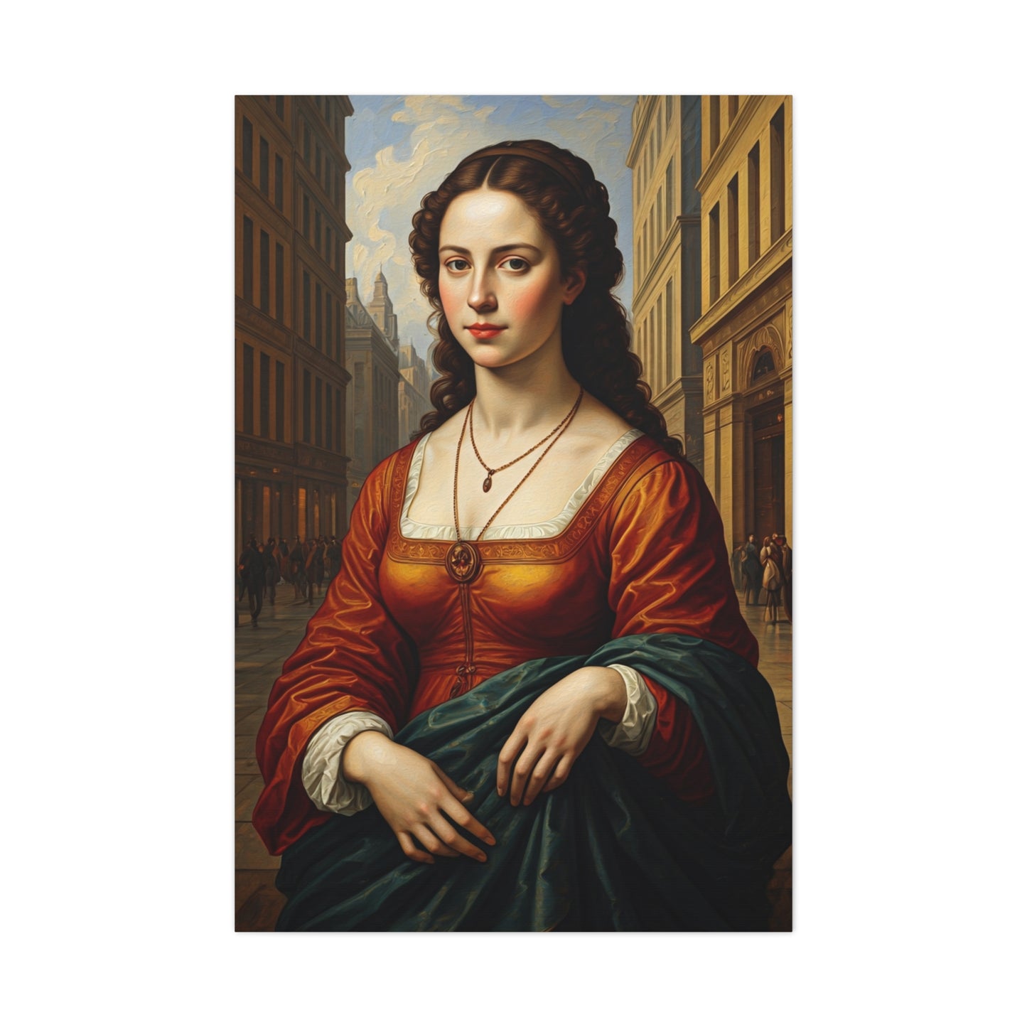 Renaissance Elegance Woman Portrait Wall Art & Canvas Print