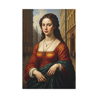 Renaissance Elegance Woman Portrait Wall Art & Canvas Print