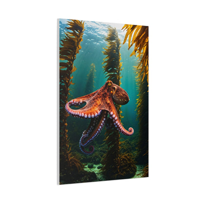 Octopus in Kelp Forest Wall Art & Canvas Prints