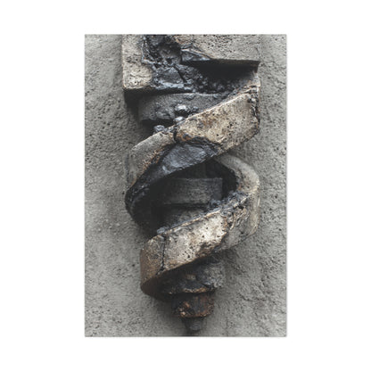 Weathered Spiral Stone Sculpture Wall Art & Canvas Print