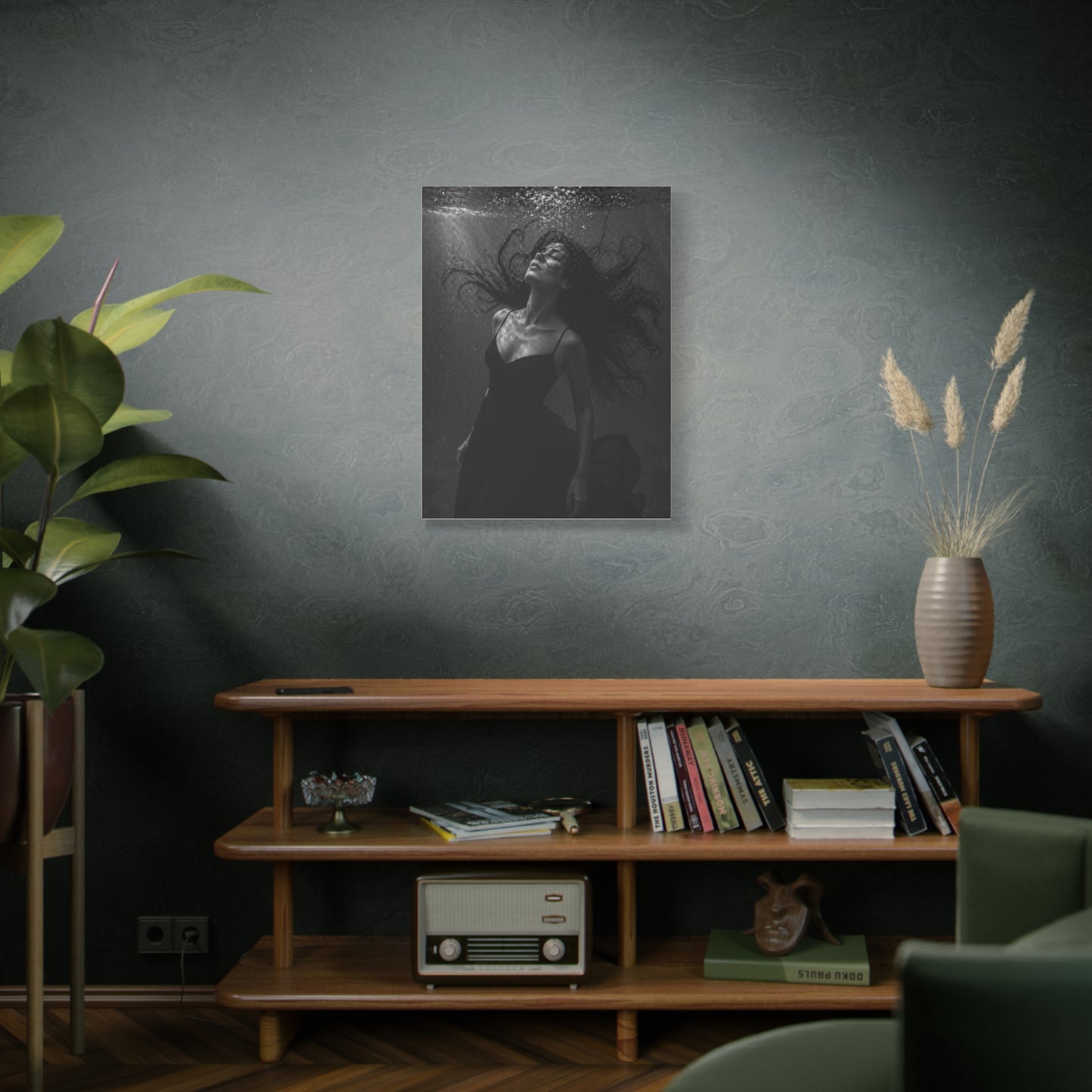 Submerged Black and White Portrait Wall Art & Canvas Print