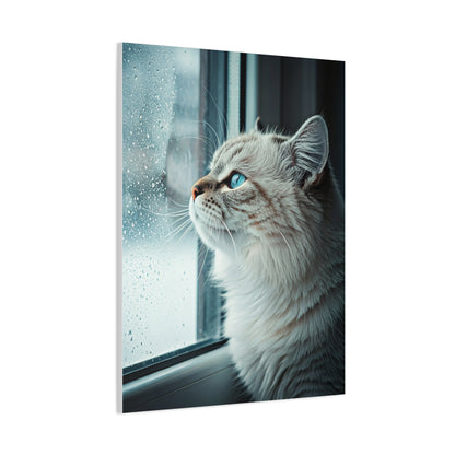 Rainy Window Cat Wall Art & Canvas Prints