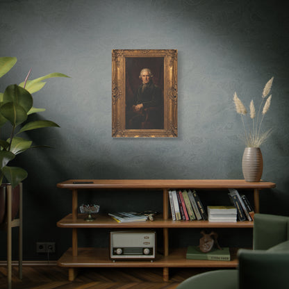Classical Gentleman Portrait in Ornate Frame Wall Art & Canvas Print