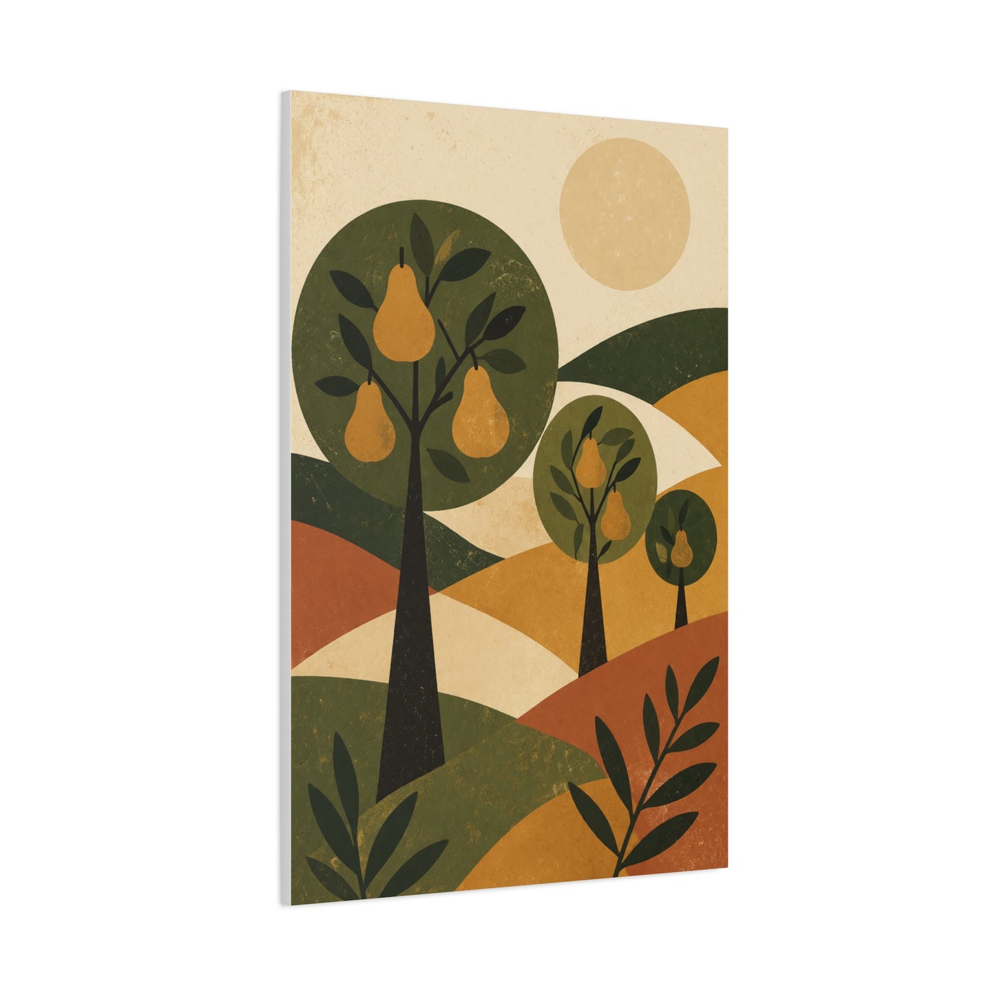 Stylized Orchard Landscape Wall Art & Canvas Print