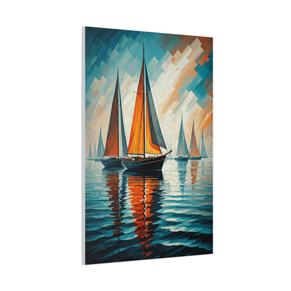 Crimson Sail Regatta Wall Art & Canvas Prints