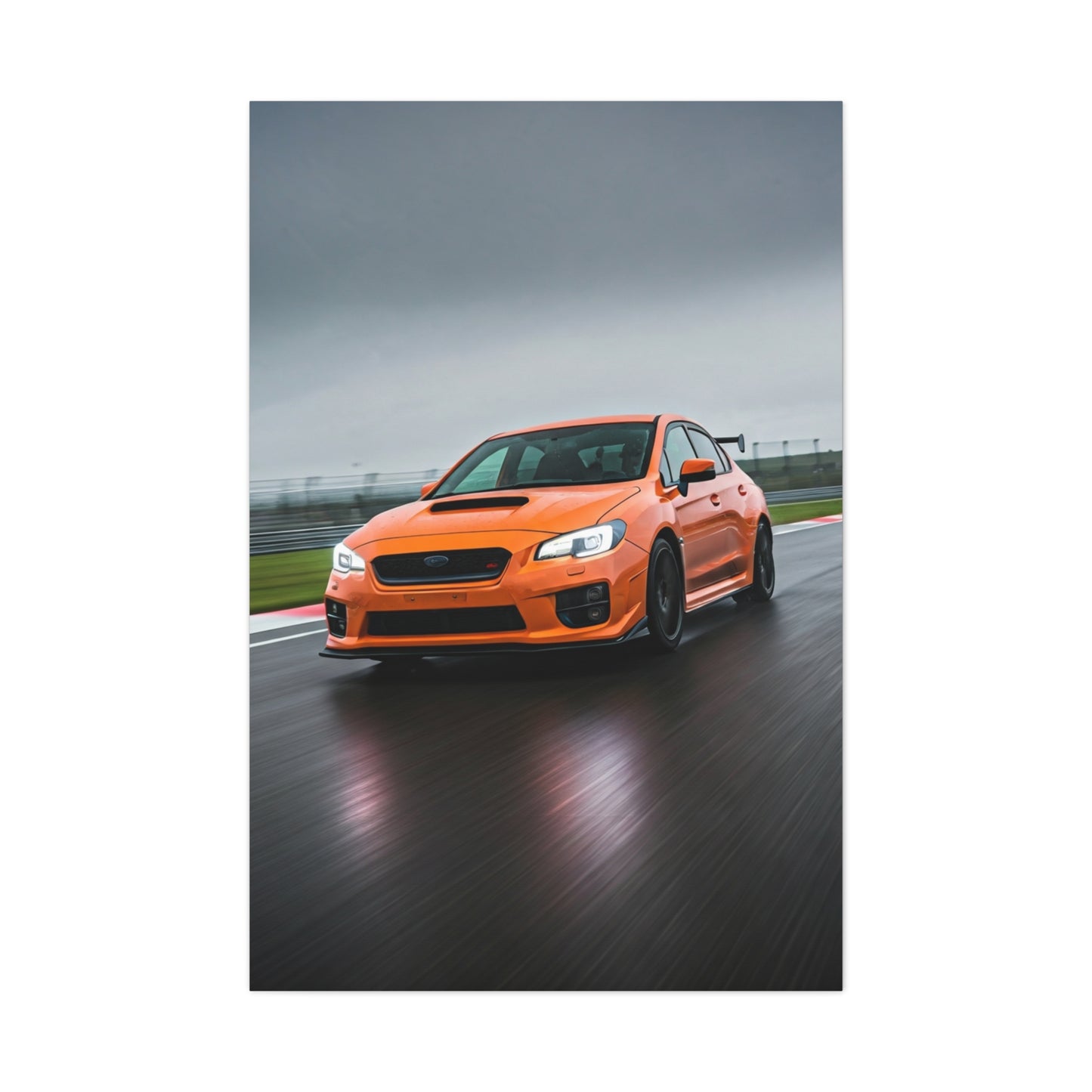 Subaru WRX STI Wet Circuit Rally Attack Wall Art & Canvas Prints
