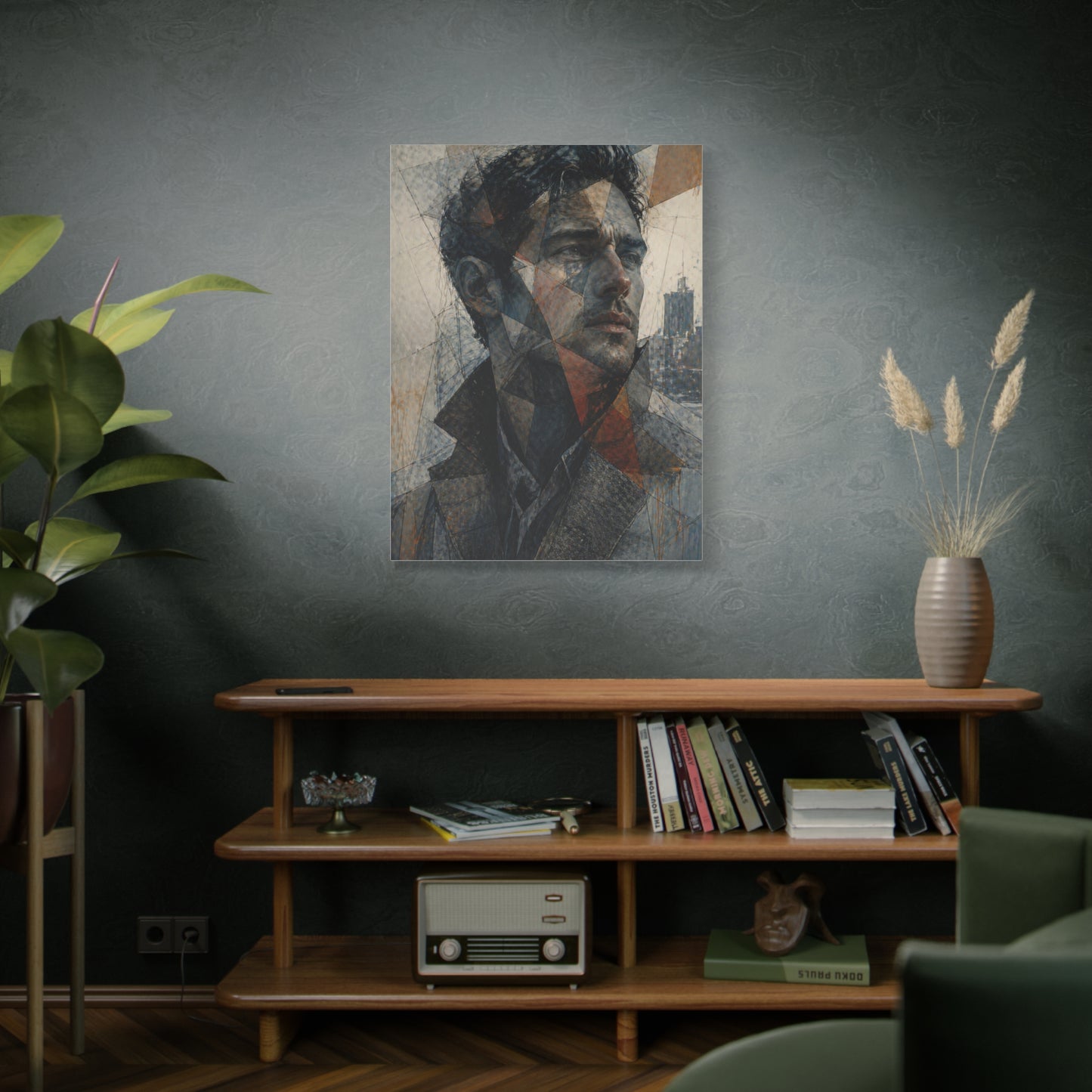 Fragmented Modern Male Portrait Wall Art & Canvas Print