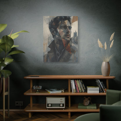 Fragmented Modern Male Portrait Wall Art & Canvas Print