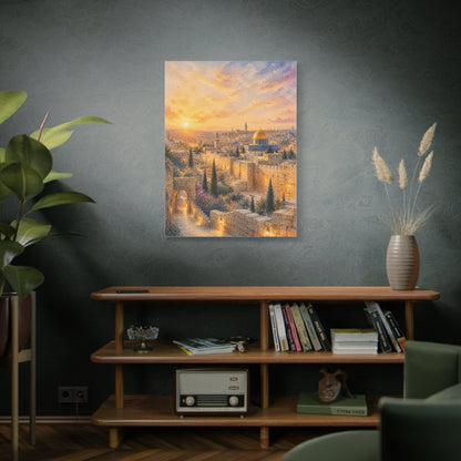 Jerusalem Golden Sunset Wall Art & Canvas Print