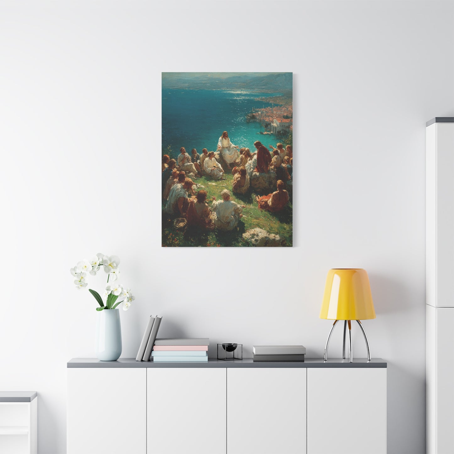 Sermon by the Sea Sacred Teaching Wall Art & Canvas Print