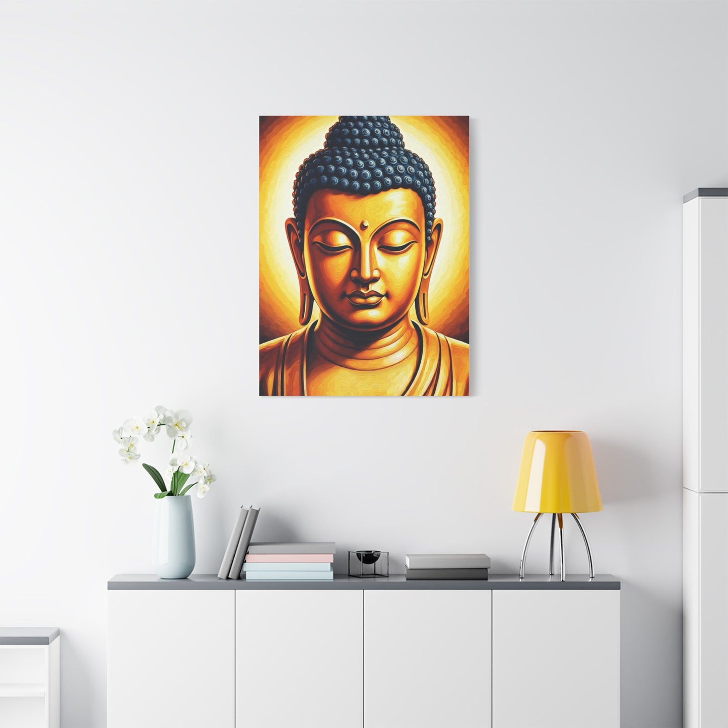 Divine Aura Buddha Portrait Wall Art & Canvas Prints