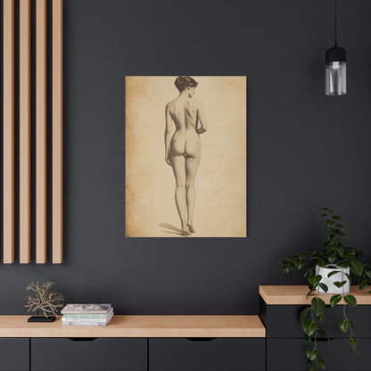 Classical Back Study Figure Wall Art & Canvas Print
