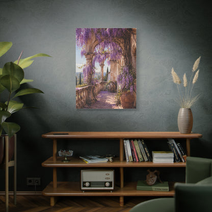 Wisteria Stone Terrace Garden Wall Art & Canvas Print