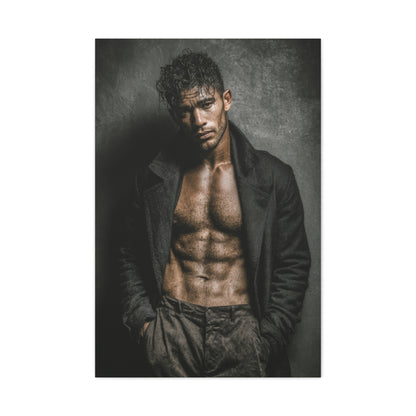 Muscular Male Editorial Portrait Wall Art & Canvas Print