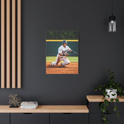 Baseball Slide Into Base Champion Wall Art & Canvas Prints