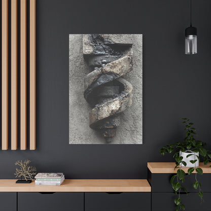 Weathered Spiral Stone Sculpture Wall Art & Canvas Print