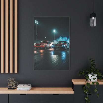 Mercury Marauder vs Pontiac Catalina Super Duty Night Launch Wall Art & Canvas Prints