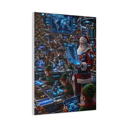Futuristic Santa Workshop Wall Art & Canvas Print