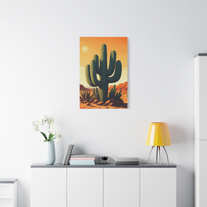Sunlit Sonoran Saguaro Landscape Wall Art & Canvas Prints