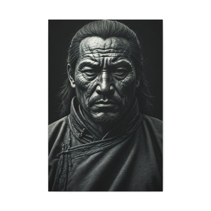 Face of Time Black & White Portrait Wall Art & Canvas Prints
