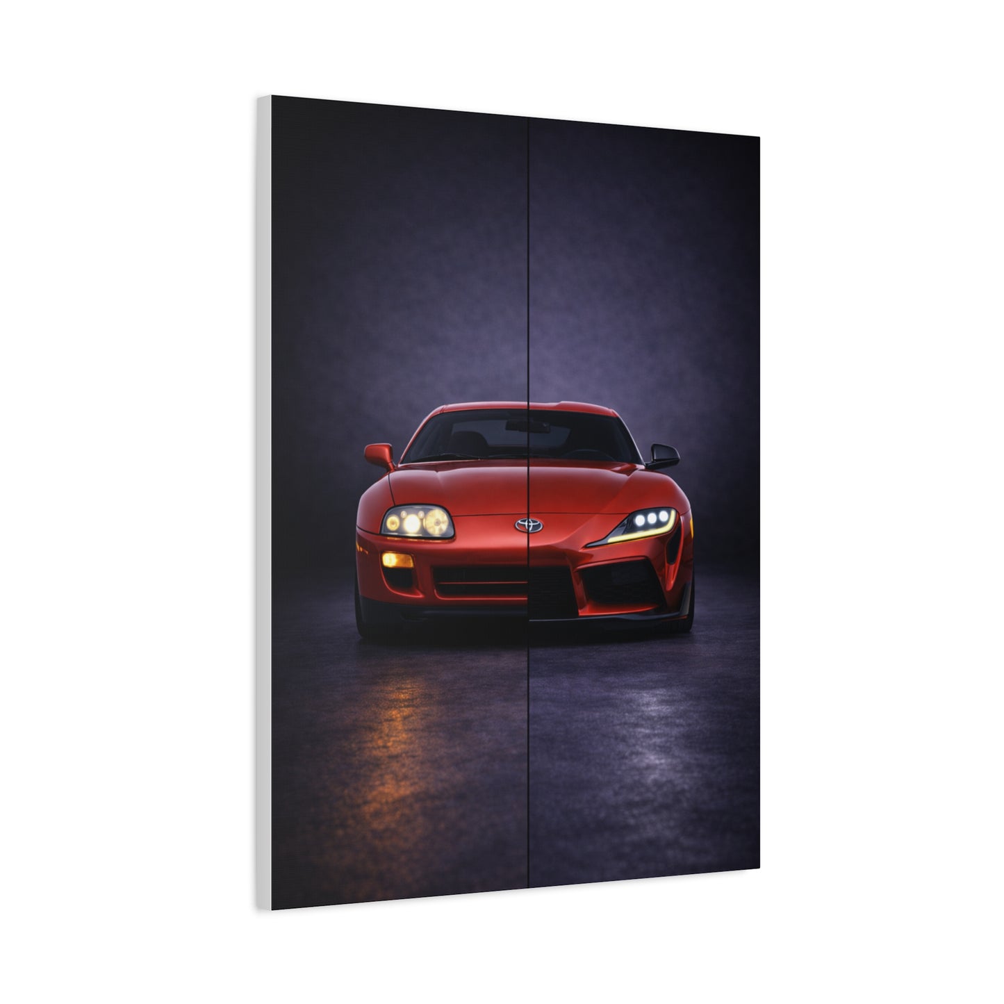Toyota Supra Split Mk4 vs Mk5 Evolution Wall Art & Canvas Prints