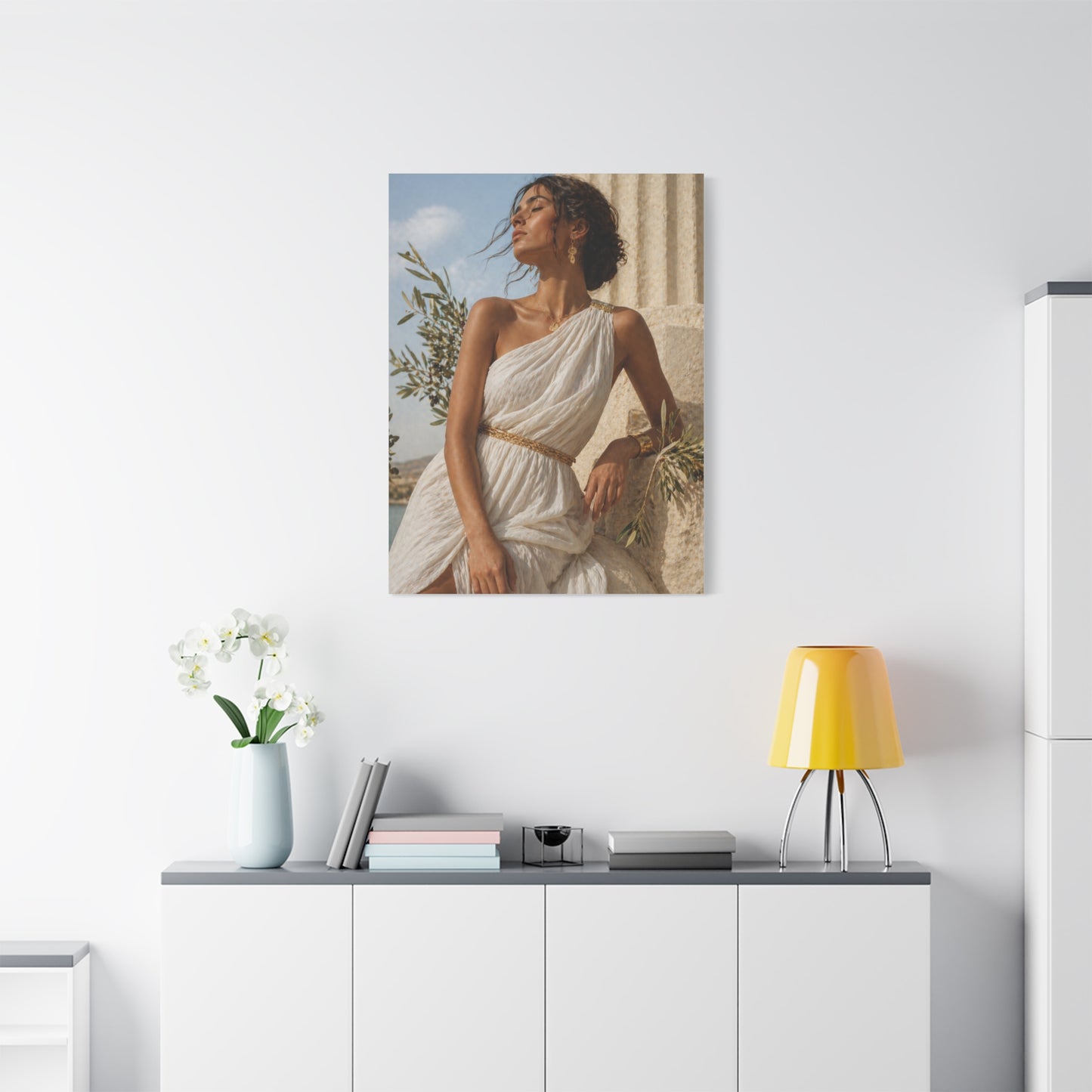 Contemporary Greek Goddess Portrait Wall Art & Canvas Print