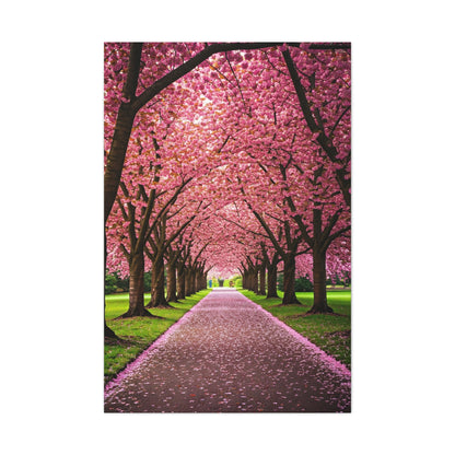 Cherry Blossom Tunnel Spring Pathway Wall Art & Canvas Prints