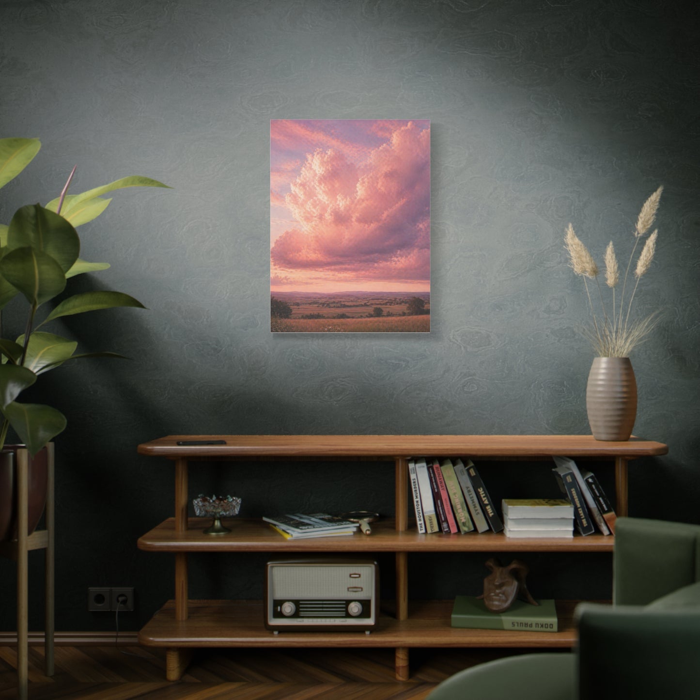 Pink Cloudscape Horizon Landscape Wall Art & Canvas Print