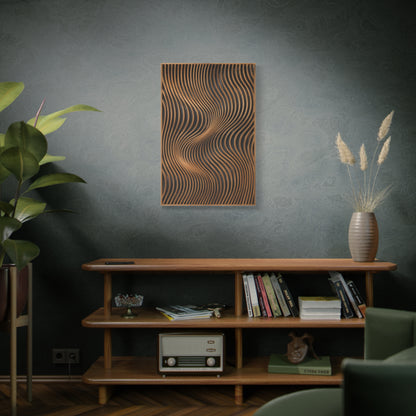 Minimal Slatted Wave Flow Panel Wall Art & Canvas Print