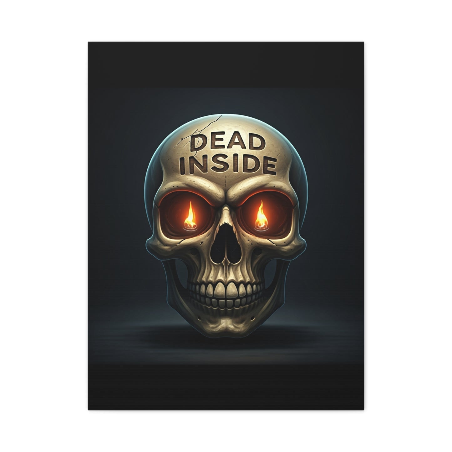 Dead Inside Inferno Skull Wall Art & Canvas Print