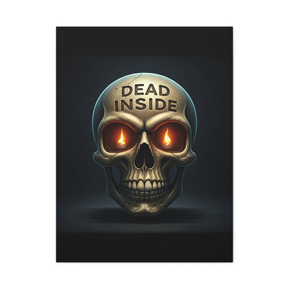 Dead Inside Inferno Skull Wall Art & Canvas Print