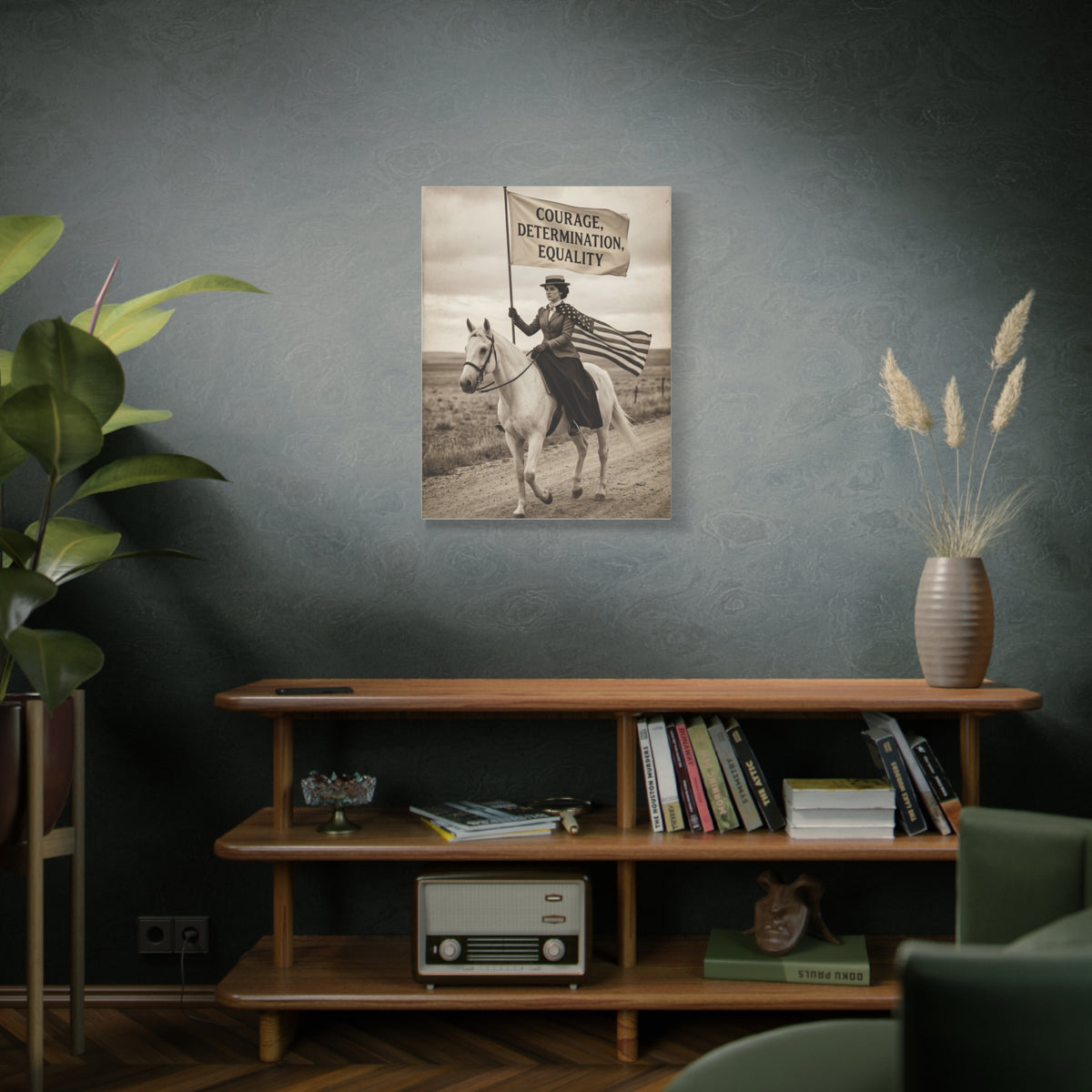Suffrage Rider Equality Statement Wall Art & Canvas Print