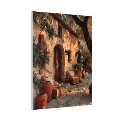 Mediterranean Farmhouse Courtyard Wall Art & Canvas Print
