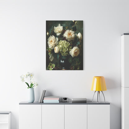 Dutch Floral Green Still Life Wall Art & Canvas Print